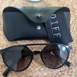 Black Eric Decker Diff Eyewear Sunglasses